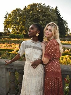 Confête Genevieve Gold Dot Dress - Ivory Clothing 10 Confête Genevieve Gold Dot Dress - Ivory Clothing