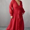 Confête Georgie Red Wrap Dress