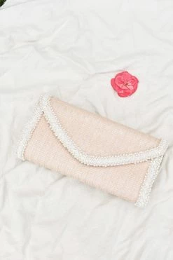 Urban Expressions Gloria Woven And Pearl Clutch