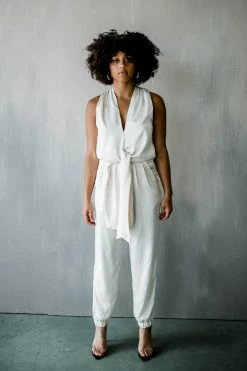 Confête Greer Ivory Silk Jumpsuit 8 Confête Greer Ivory Silk Jumpsuit