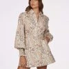 Charlie Holiday Jagger Paisley Mini Dress Clothing