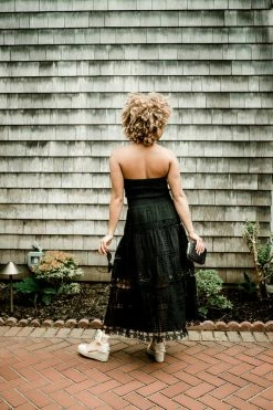 Confête Kaia Crochet Tiered Midi Dress