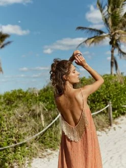 Sundress Clothing Kara Long Dress Dubai Terracotta