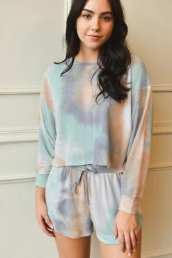 Confête La Jolla Blue Tie Dye Loungewear Set Clothing
