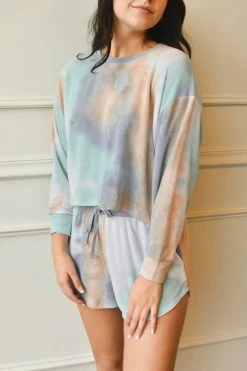 Confête La Jolla Blue Tie Dye Loungewear Set Clothing