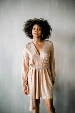 Confête Clothing Lauren Metallic Knit Mini