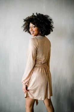 Confête Clothing Lauren Metallic Knit Mini