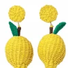 Confête Limón Straw Drop Earrings Accessories