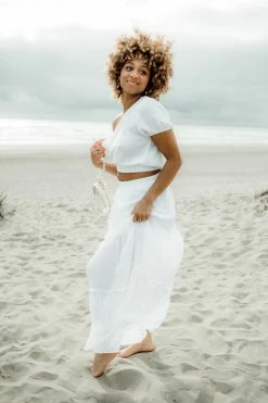 Confête Clothing Tiana White Maxi Skirt