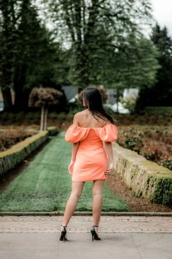 Confête Love Story Mini Dress - Orange Clothing
