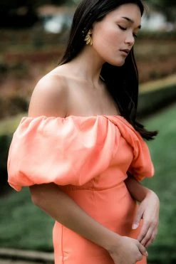 Confête Love Story Mini Dress - Orange Clothing