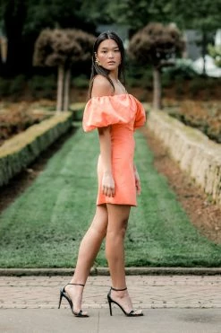 Confête Love Story Mini Dress - Orange Clothing