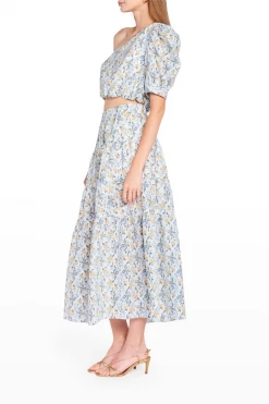 En Saison Clothing Maeve One Shoulder Floral Crop Top