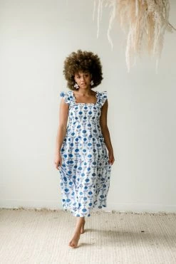 J. Marie Collections Magnolia Ruffle Strap Midi