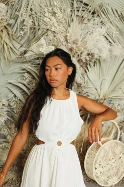 Confête Malibu White Cutout Midi Clothing