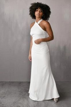 Confête Margot Satin Maxi With Train