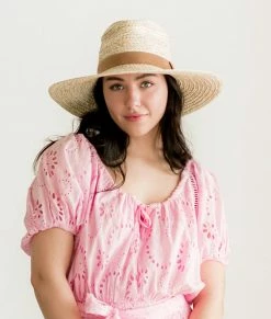 Confête Accessories Maya Straw Fedora With Tan Band