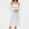 Sleeper Michelin Linen Dress - White