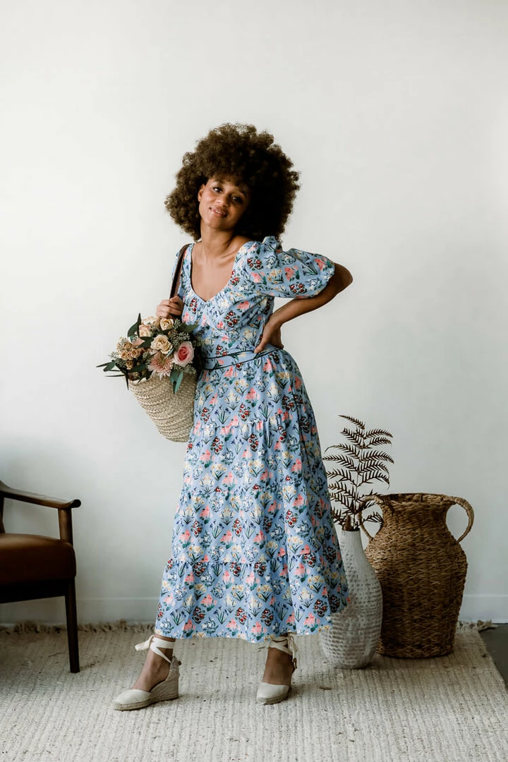 Confête Clothing Orli Botanical Midi Dress 5 Confête Clothing Orli Botanical Midi Dress