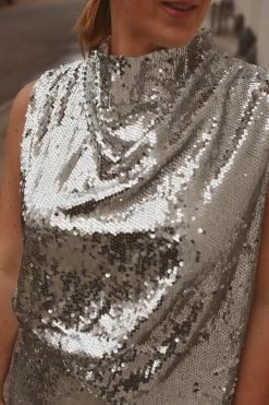 Confête Clothing Party Favor Silver Sequin Mini Dress