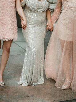 Confête Natasha Champagne Sequin Gown