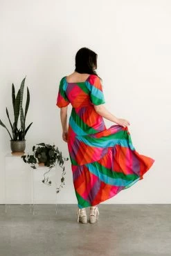 Confête Riviera Maya Rainbow Maxi Dress