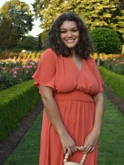 Confête Sainte Anne Orange Maxi Dress