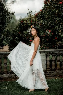 Sau Lee Selena Lace Midi Clothing