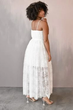 Sau Lee Selena Lace Midi Clothing