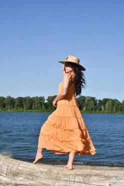 Charlie Holiday Clothing Senorita Maxi Dress - Apricot