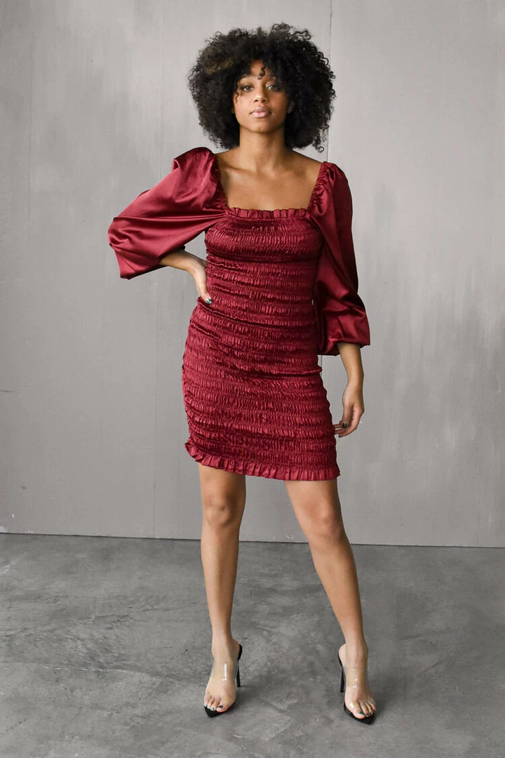 Confête Clothing Shannon Ruched Red Mini Dress 8 Confête Clothing Shannon Ruched Red Mini Dress