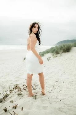 Confête Sienna Satin Halter Mini Dress