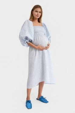 Sleeper Atlanta Linen Dress - Blue Vichy Clothing 11 Sleeper Atlanta Linen Dress - Blue Vichy Clothing
