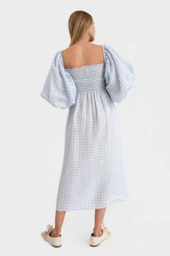 Sleeper Atlanta Linen Dress - Blue Vichy Clothing 13 Sleeper Atlanta Linen Dress - Blue Vichy Clothing
