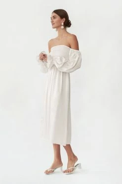 Sleeper Atlanta Silk Dress - White Clothing