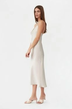 Sleeper Silk 90's Style White Slip Dress Clothing
