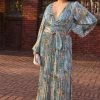 Confête SOLD OUT - Somerset Belted Blue Floral Maxi Dress