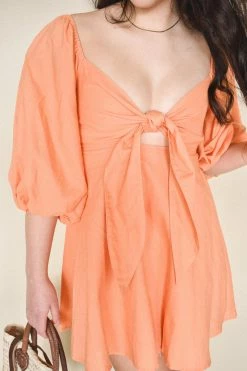 Charlie Holiday SOLD OUT - Sonny Papaya Mini Dress Clothing