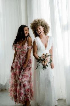 Confête Starry Eyed Glitter Star Mesh Maxi - White Clothing