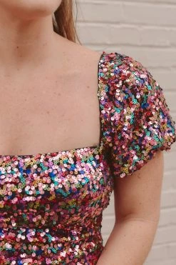 Confête Clothing Stella Pink Sequin Mini