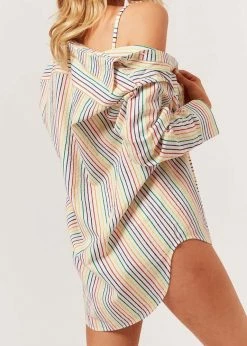 Solid & Striped The Oxford Tunic - Rainbow Pinstripe