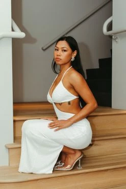 Confête Tulum Nights Sequin Cutout Dress Clothing