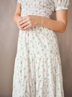 Confête Violet Ditsy Floral Maxi Dress Clothing