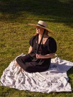 Confête Viola Puff Sleeve Black Mini Dress