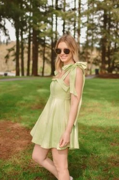 Confête Walking Down The Aisle Lime Mini Dress 9 Confête Walking Down The Aisle Lime Mini Dress