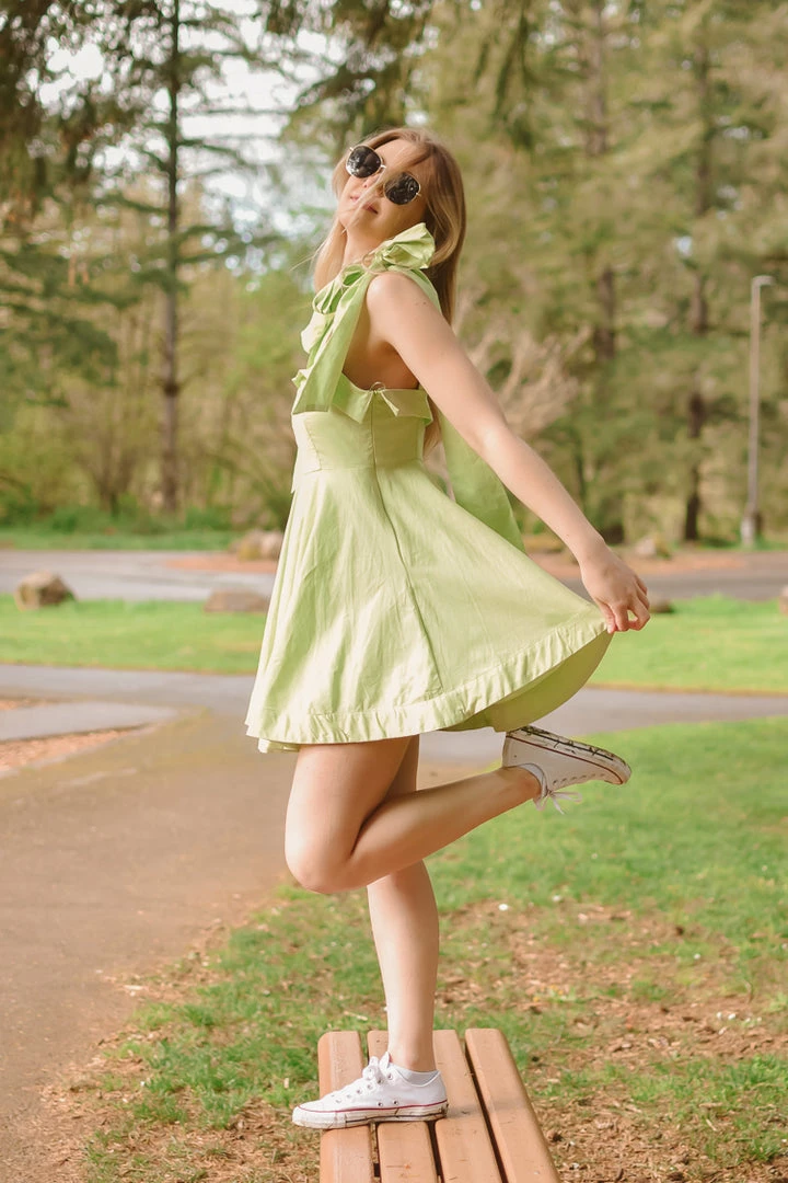 Confête Walking Down The Aisle Lime Mini Dress 5 Confête Walking Down The Aisle Lime Mini Dress