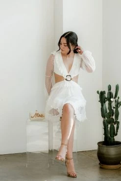 Confête St. Tropez White Crochet Mini Dress Clothing