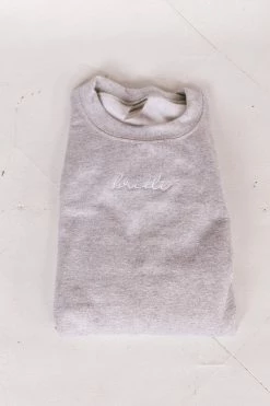 Confête Embroidered Bride Grey Sweatshirt