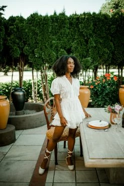 Confête Lovestruck White Eyelet Ruffle Tier Mini Dress The Bridal Suite