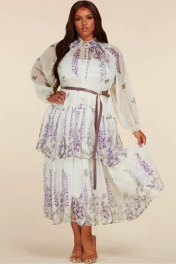 Confête Wisteria Midi Dress Clothing